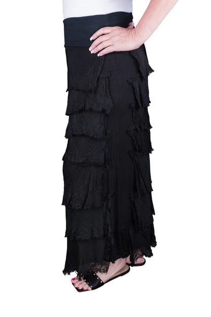 Elisa Silk Ruffle Skirt