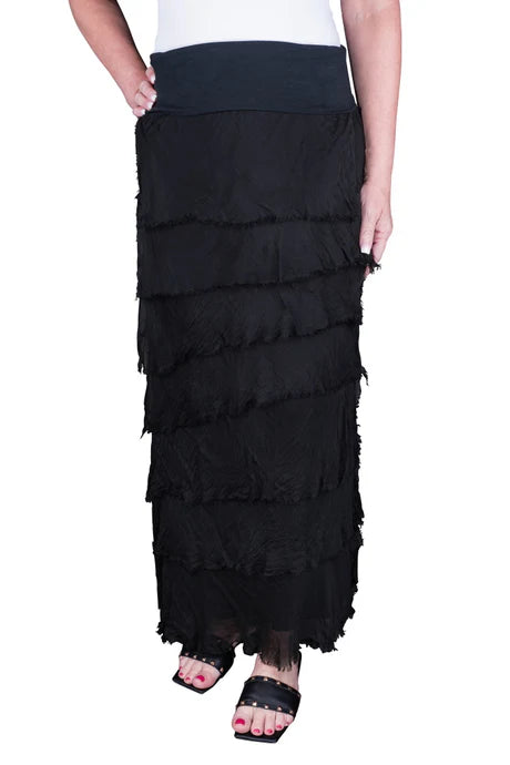 Elisa Silk Ruffle Skirt