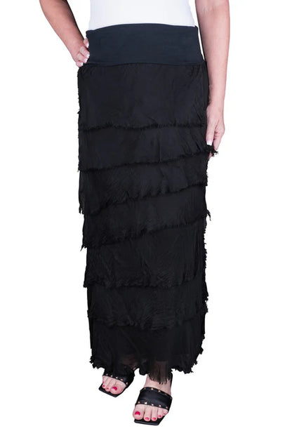 Elisa Silk Ruffle Skirt