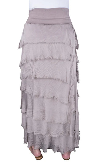 Elisa Silk Ruffle Skirt