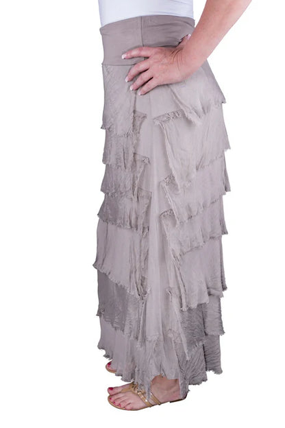 Elisa Silk Ruffle Skirt