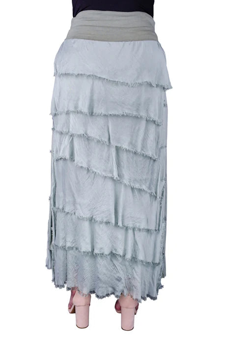 Elisa Silk Ruffle Skirt