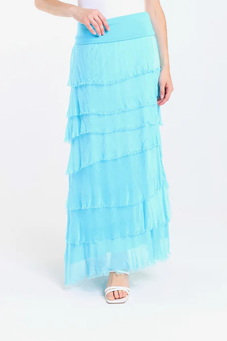 Elisa Silk Ruffle Skirt