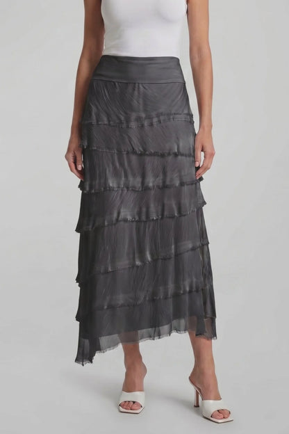Elisa Silk Ruffle Skirt