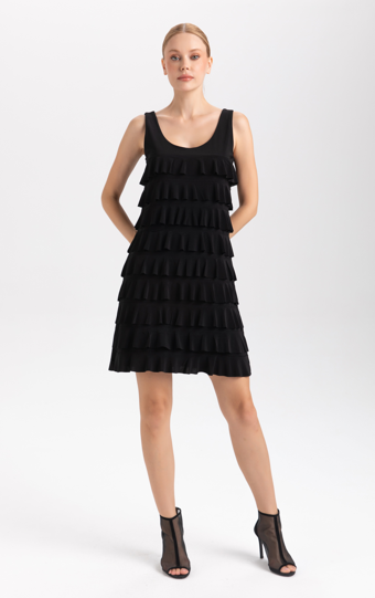 Sleeveless Cha Cha Dress- Black