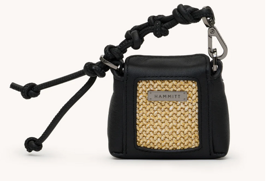 Mini B- Noir Smooth Raffia