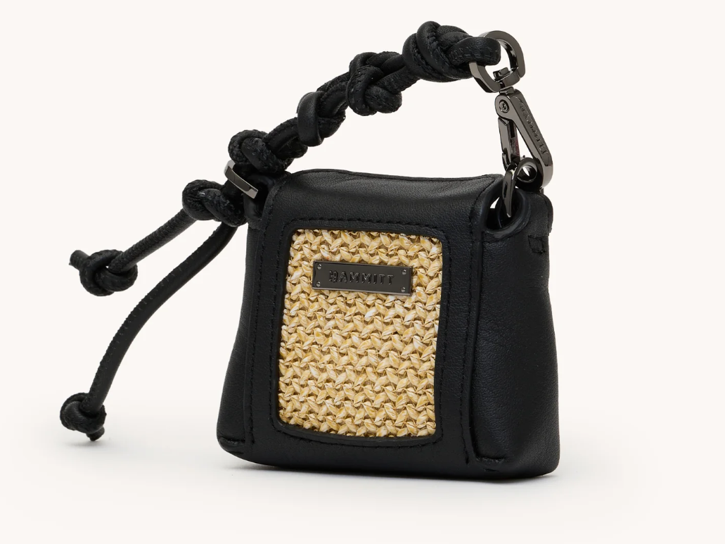 Mini B- Noir Smooth Raffia