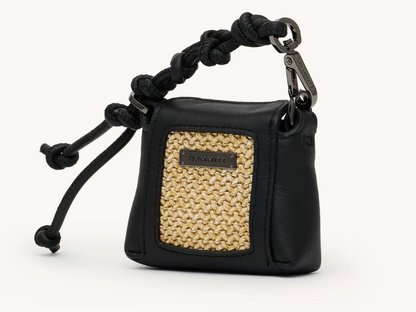 Mini B- Noir Smooth Raffia