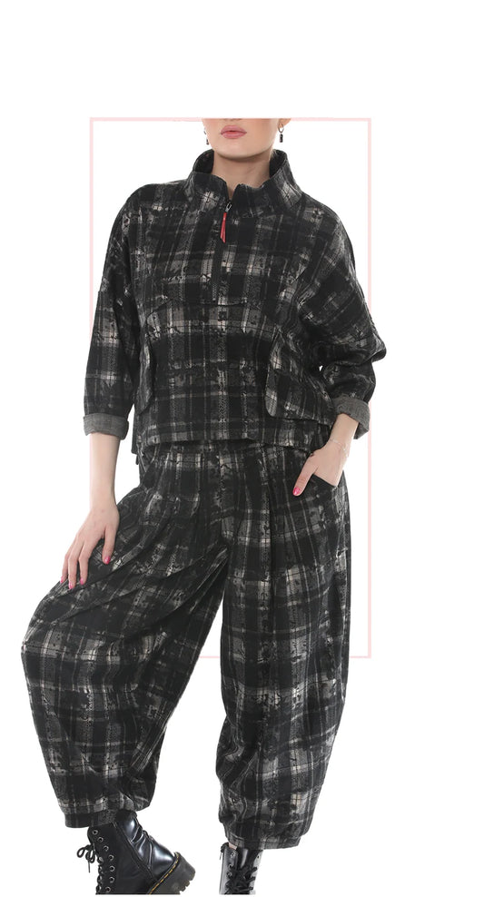 Women's Plaid Relaxed-Fit Pants
