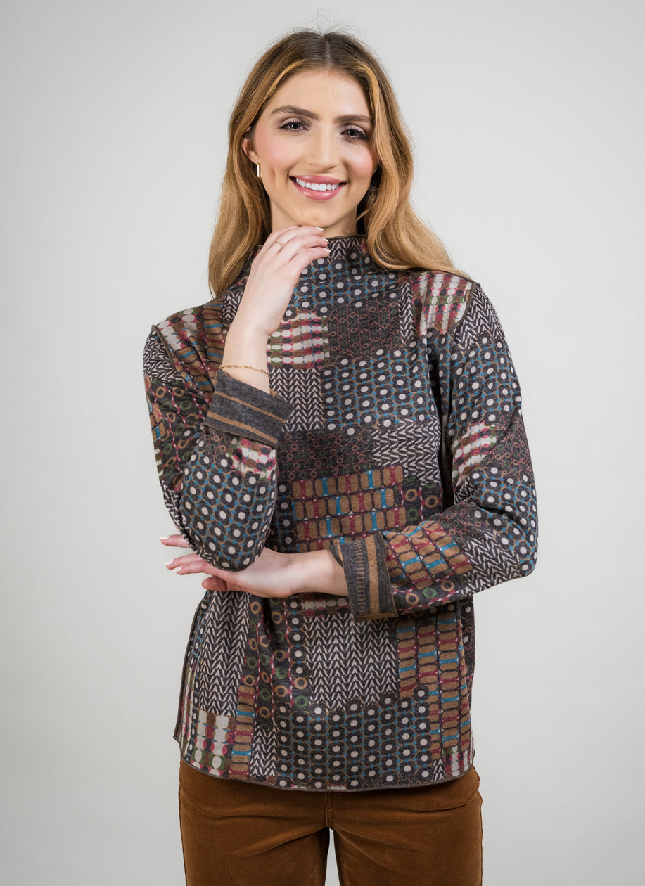 Reversible Mock Neck