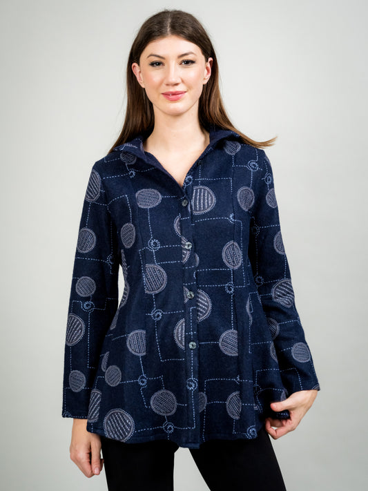 A-Line Jacket with Wire Collar
