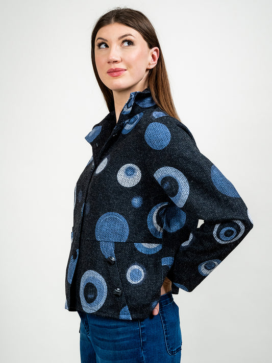 Detail Dot Jacket with Wire Collar