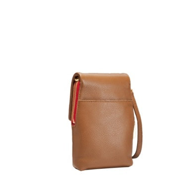 VIP Mobile Mahogany Pebble/Brushed Gold Red Zip