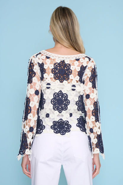 Two-Tone Crochet Top