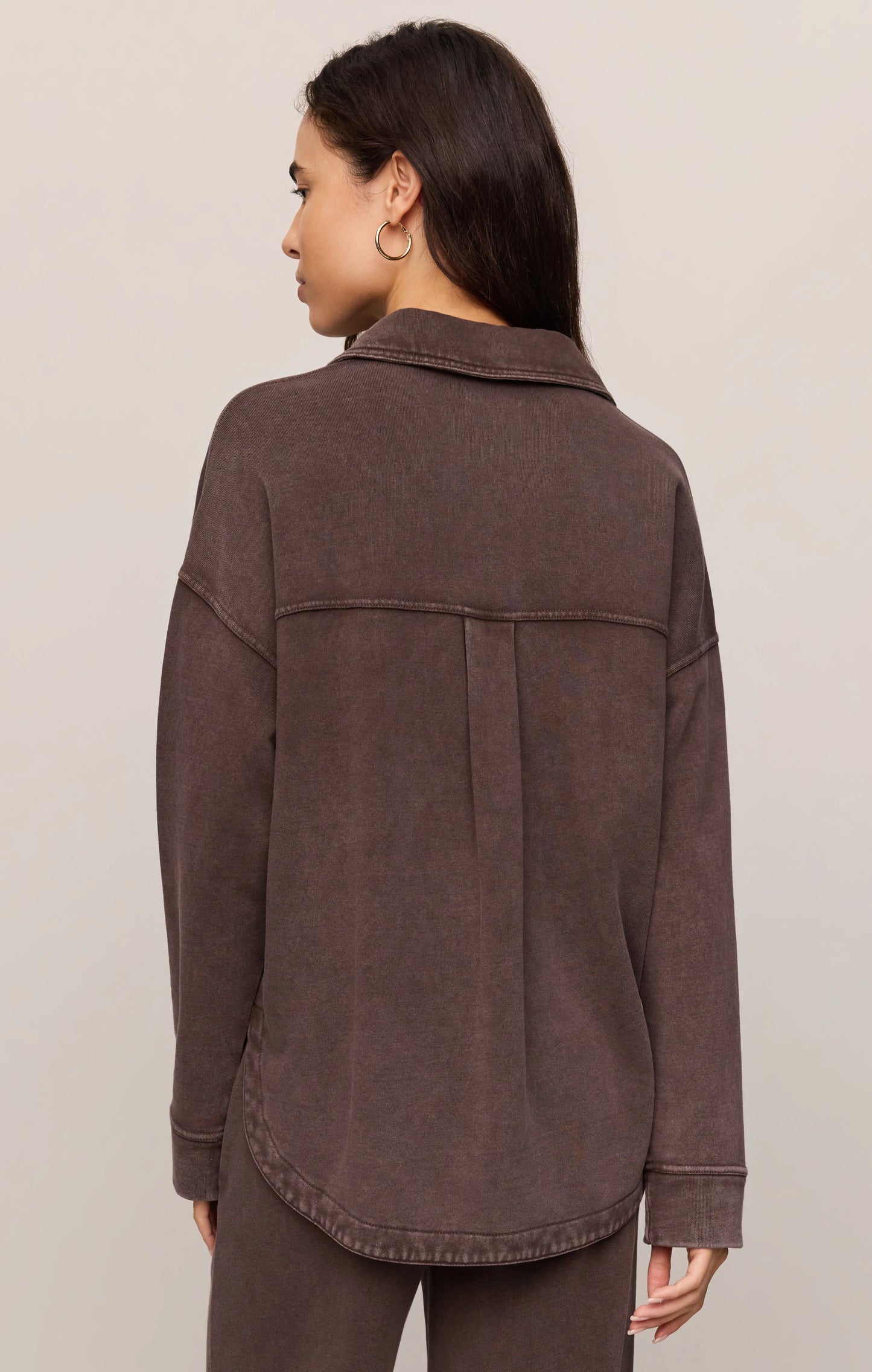All Day Knit Jacket Dark Chocolate