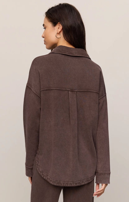All Day Knit Jacket Dark Chocolate