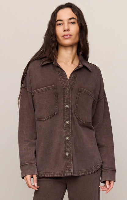 All Day Knit Jacket Dark Chocolate