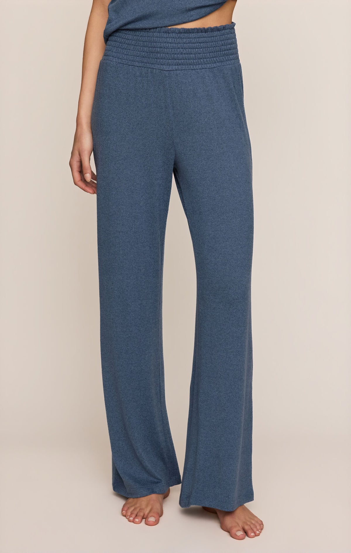 Dawn Smocked Pant True Navy