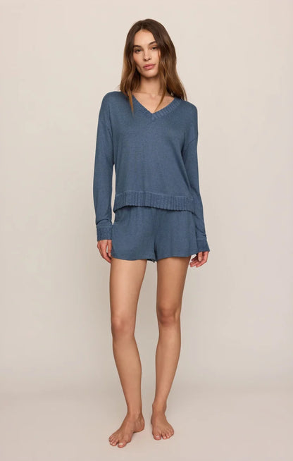 Dawn Smocked Soft Knit Short True Navy