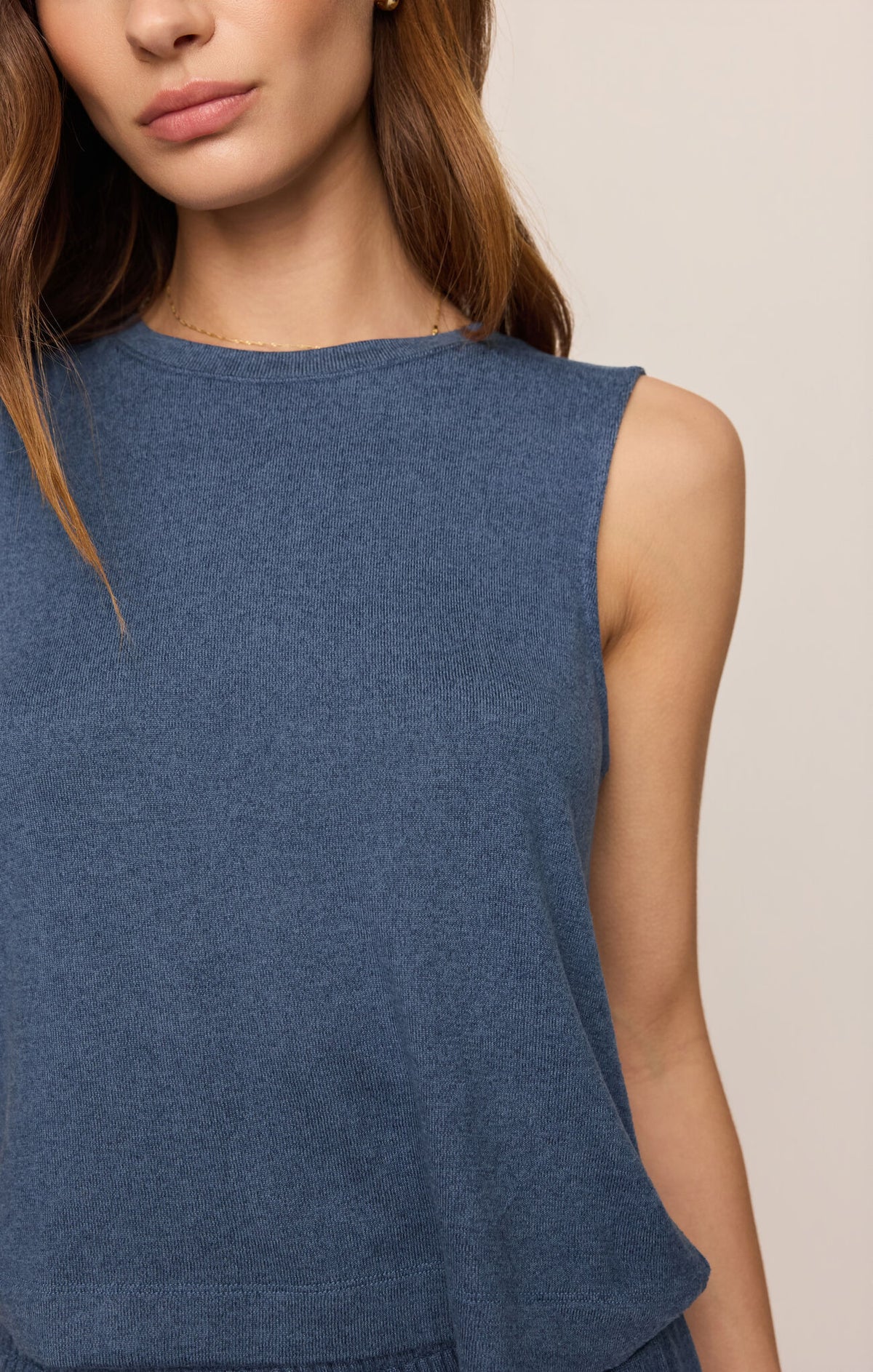 Sloane Soft Knit Tank True Navy