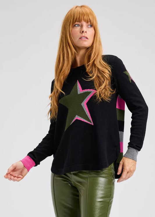 Stars and Stripes Sweater Black
