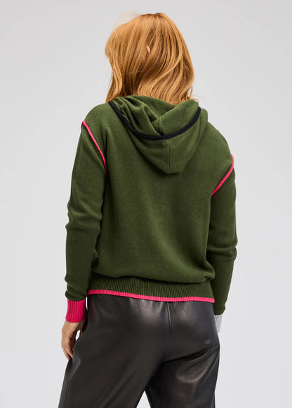 Olive Zip-Up Hoodie