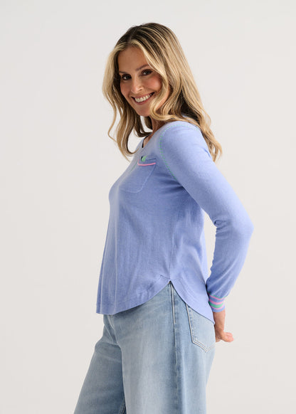 Contrast Stitch Pocket Knit Sweater