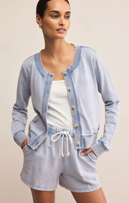 Daily Knit Denim Cardigan