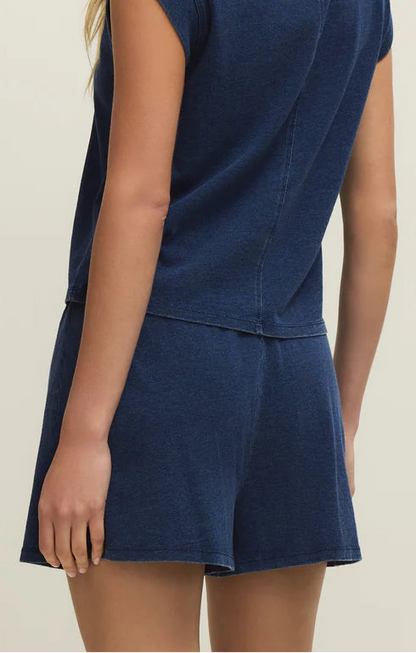 Scout Jersey Denim Short- Indigo