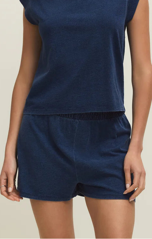 Scout Jersey Denim Short- Indigo