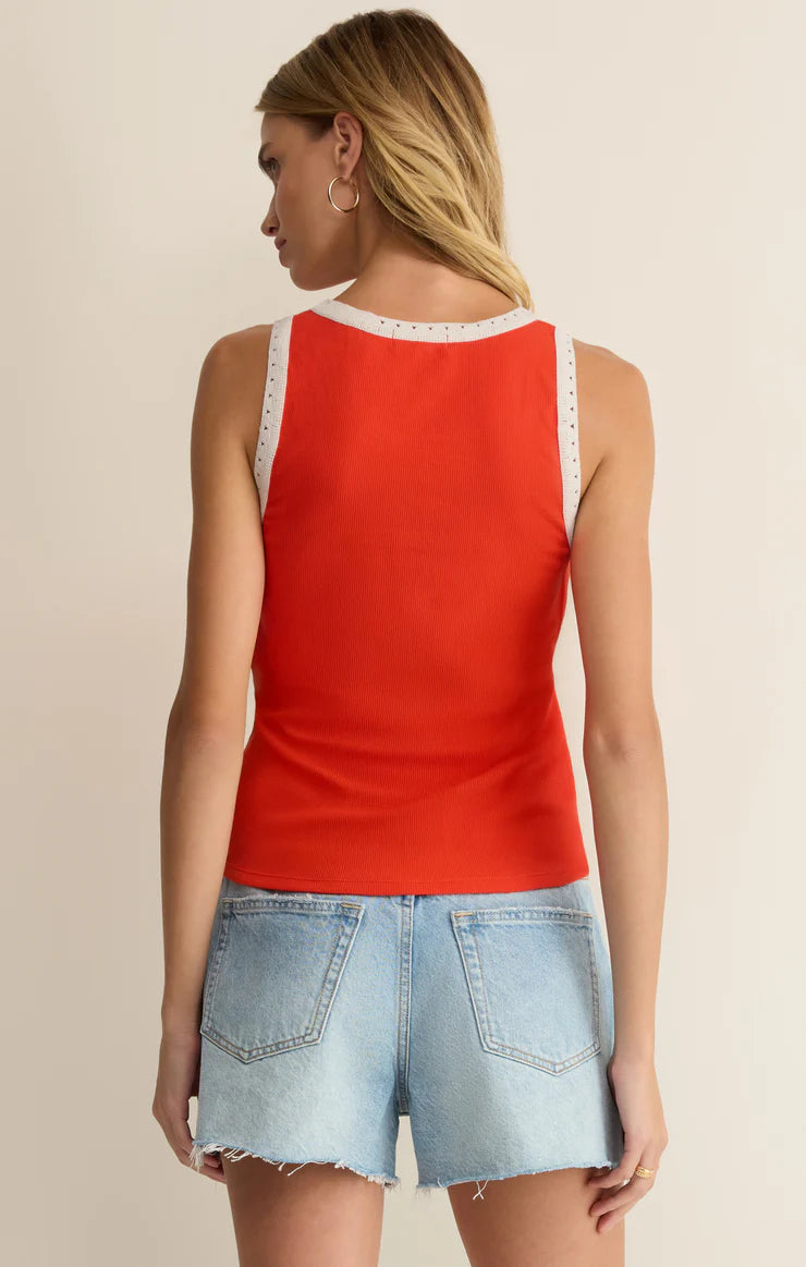 Clarke Rib Tank -   Lychee