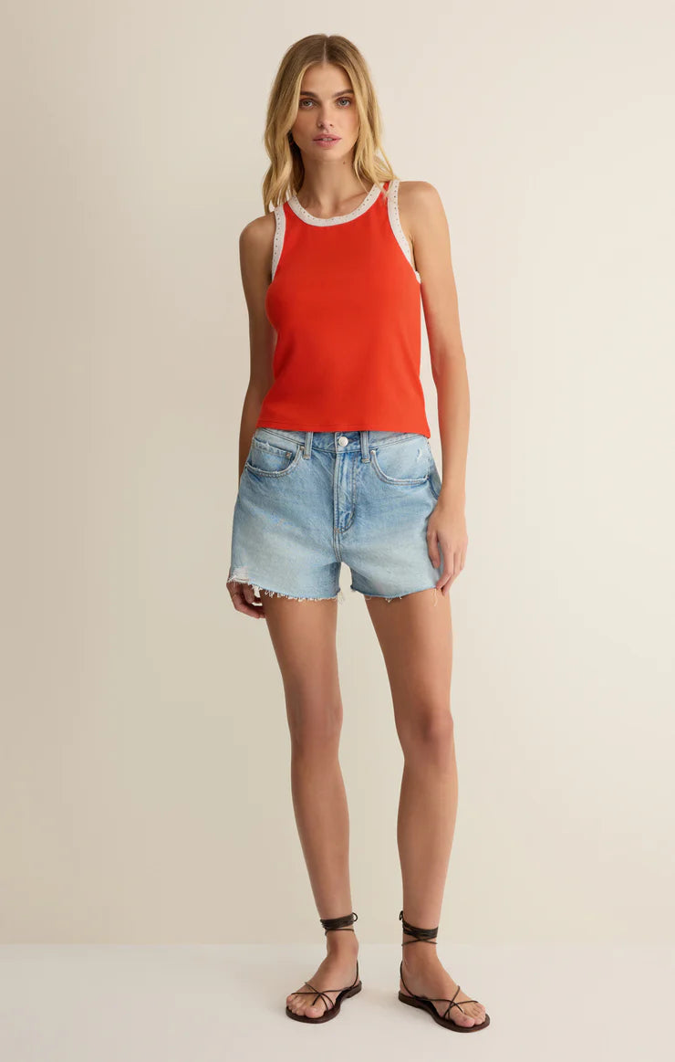 Clarke Rib Tank -   Lychee