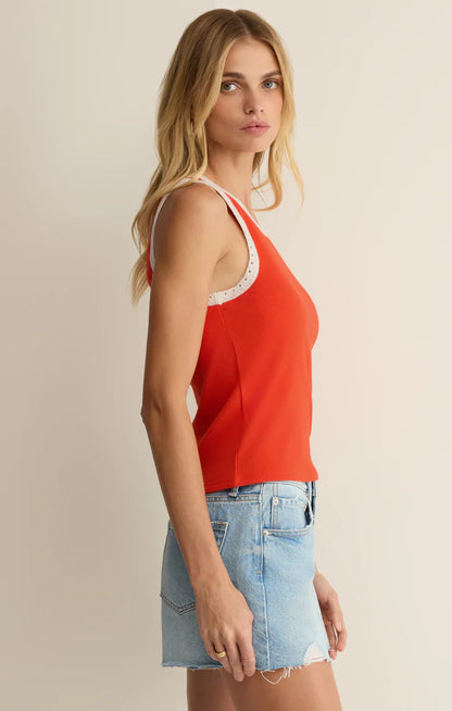 Clarke Rib Tank -   Lychee