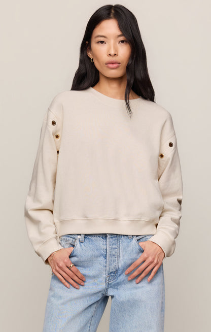 Axel Grommet Sweatshirt Sandstone Top