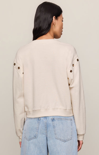 Axel Grommet Sweatshirt Sandstone Top