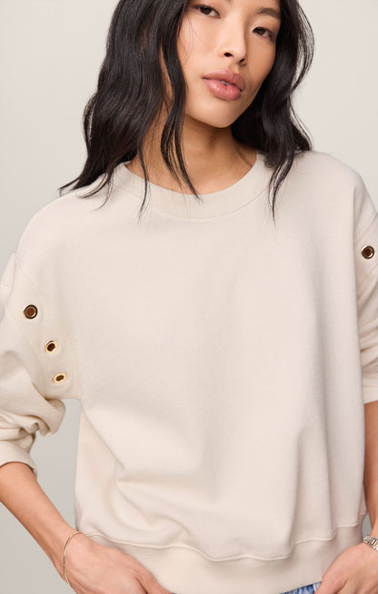 Axel Grommet Sweatshirt Sandstone Top