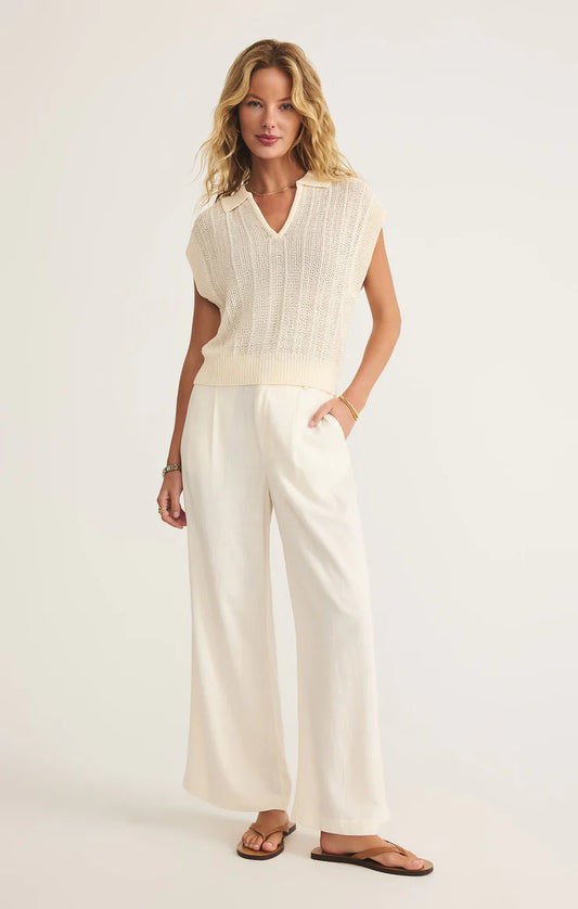 Lauden Crochet Polo Top