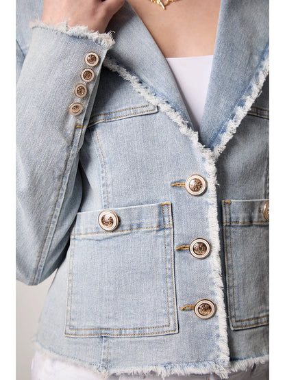 Logan Frayed Blazer- Panama