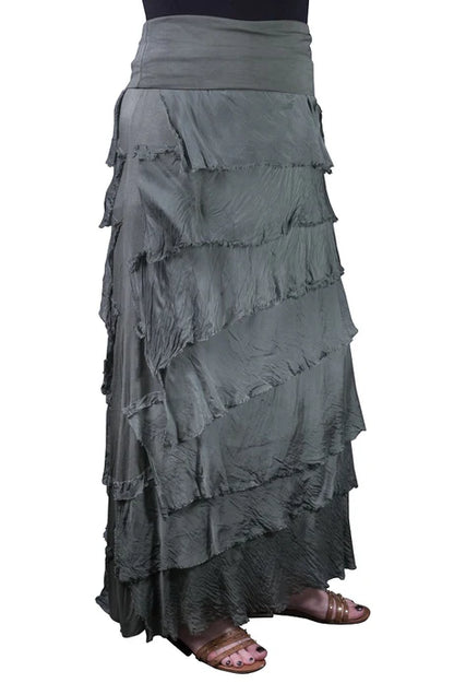Elisa Silk Ruffle Skirt