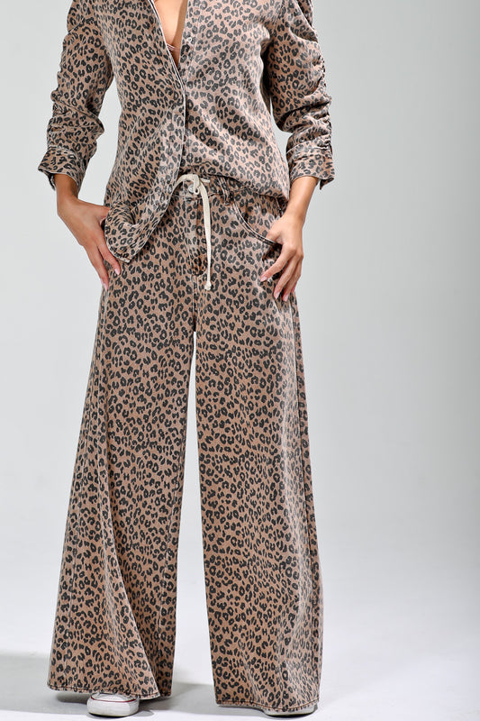 Leopard Wide Pant