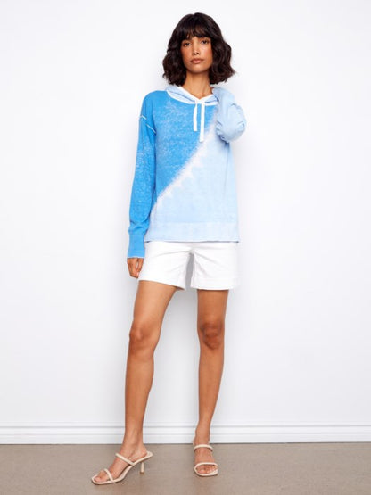 Reverse Print Hoodie Sweater Cloud