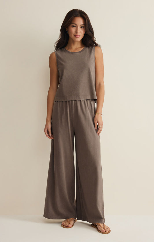 Scout Jersey Crop Flare Pant- Taupe