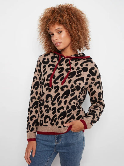 Printed Hoodie Sweater - Animal