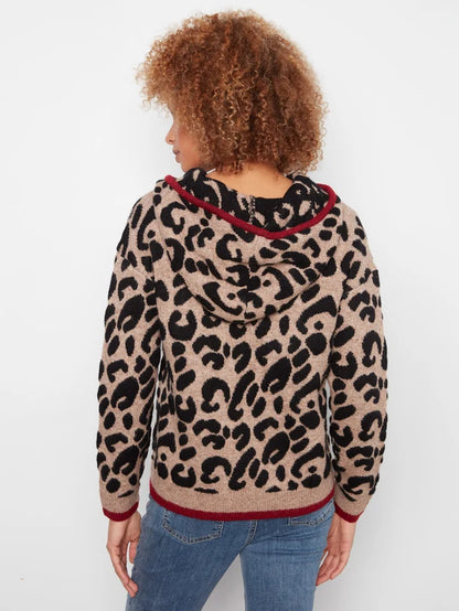 Printed Hoodie Sweater - Animal
