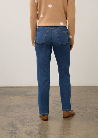 Christina Straight Leg Denim, Dark Wash