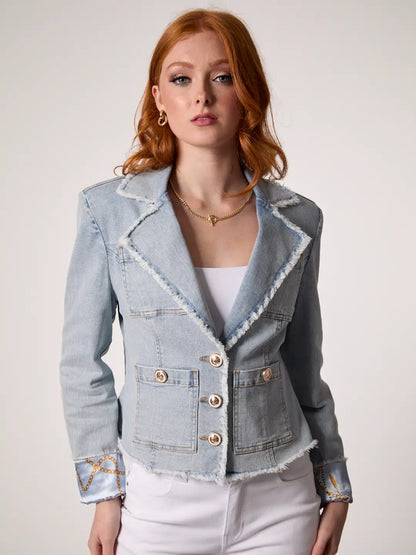 Logan Frayed Blazer- Panama