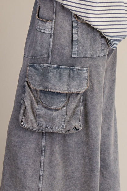 WASHED CARGO KNIT PANTS
