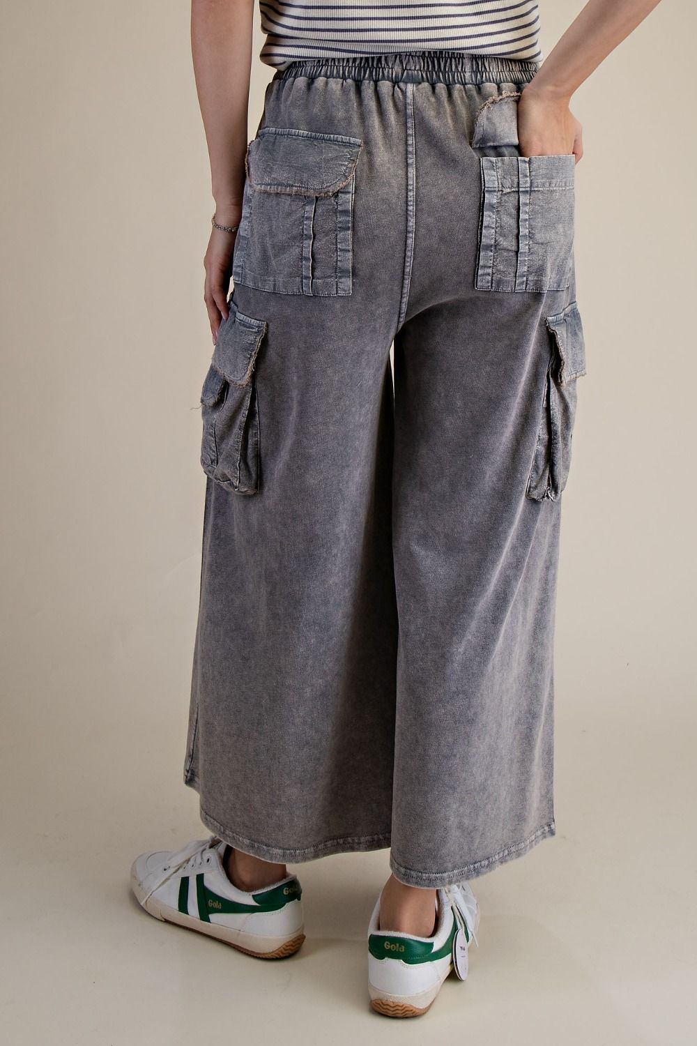 WASHED CARGO KNIT PANTS