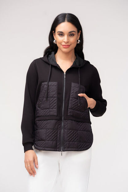 Quilted Utility Hoodie Jacket
