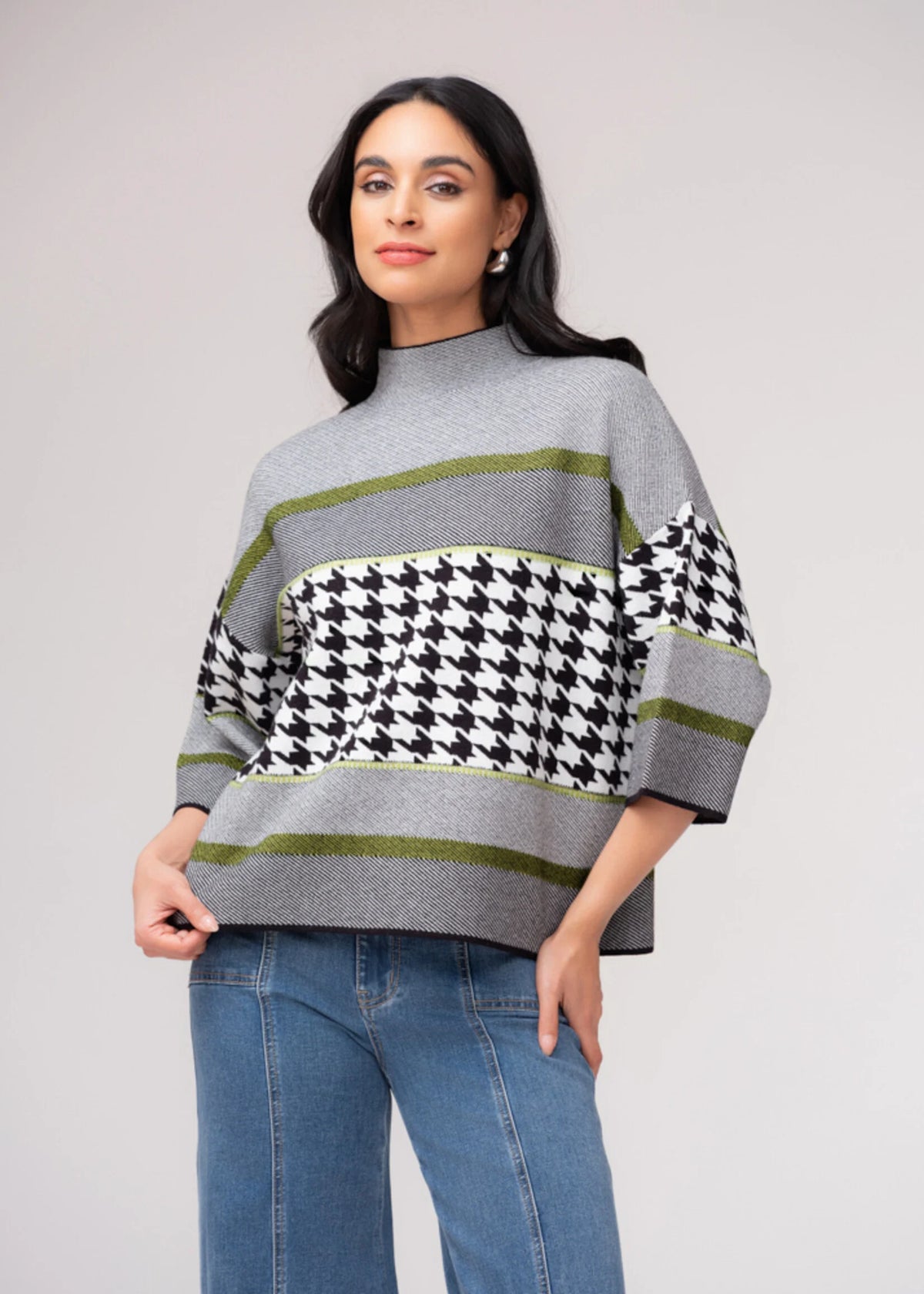 Houndstooth Harmony Sweater